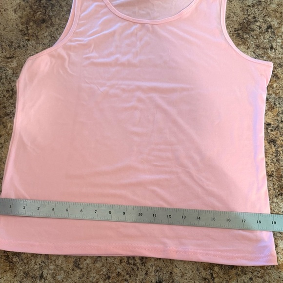 Women Light Pink Tank Top Cami Undershirt Wide Strap Summer Medium Stretch 2xl - Picture 7 of 9